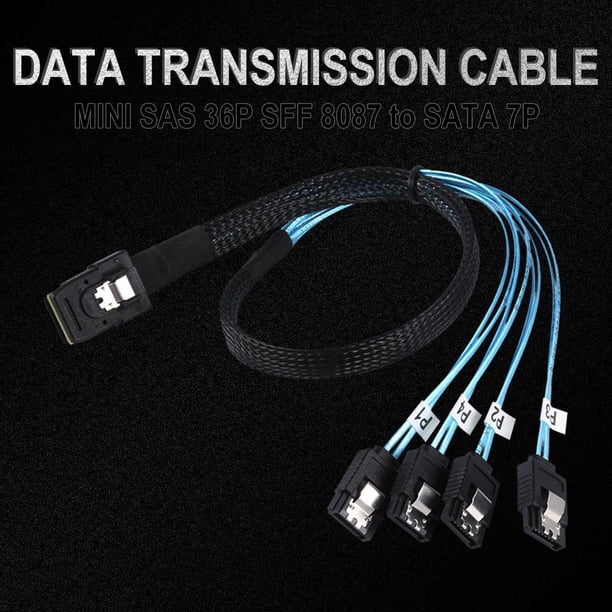cable cable Cabledeconn G0101 12Gbps MINI SAS 36P SFF 8087 a 4 SATA 7P Cable divisor Cable Barbie Nuevos Originales