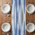 thumbnail image 6 of Blue Gray Table Runner - 90 Inch Long, Kitchen Dining Table Runner Dresser Scarves, Modern Simple Abstract White Ombre Texture Farmhouse Decor for Coffee Tables Wedding Party Banquet, 6 of 8