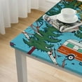 thumbnail image 4 of Outdoor Tablecloth, Travel Trailers Forest Tablecloth, Rectangle Table Cover, Kitchen Dining Indoor Outdoor Buffet Tabletop Decoration, Clips Included, 4 of 7