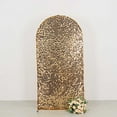 thumbnail image 6 of BalsaCircle 7 ft Gold Fitted Sparkly Big Payette Sequin Round Top Wedding Arch Backdrop Stand Cover Party Events Decorations, 6 of 8