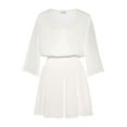 thumbnail image 4 of LASCANA Women's Flowy Flare Sleeve Dress Smocking, 4 of 5