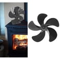 thumbnail image 3 of Accesorio de Ventilador de Estufa Baoblaze 5 Aspas Calor para Madera Negro, 3 of 8
