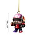 thumbnail image 3 of Hearth & Gear Interesting Super Wrist Style Rugby Player Acrylic Statue Keychain 2D Design A Sports Souvenir That Fans Can Collect compatible with Macrame Car Hanger Wind Chimes Tables from Ceiling, 3 of 6