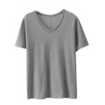 thumbnail image 2 of Helii Light Ashy Womens Tops Women's V Neck Half Sleeve Solid Casual Loose Fit Basic T-Shirt Top for Women, 2 of 6