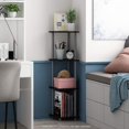 thumbnail image 2 of 5 Tier Corner Display Rack Multipurpose Shelving Unit, Dark Cherry/Black, 2 of 7