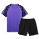 thumbnail image 4 of Odeerbi Juego de Entrenamiento de Fútbol Seco Rápido Para Chicos Y Niñas Camiseta de Manga Raglan Pantalones Cortos de Malla Conjunto Atlético Respirable Para 5-15 Años, 4 of 8