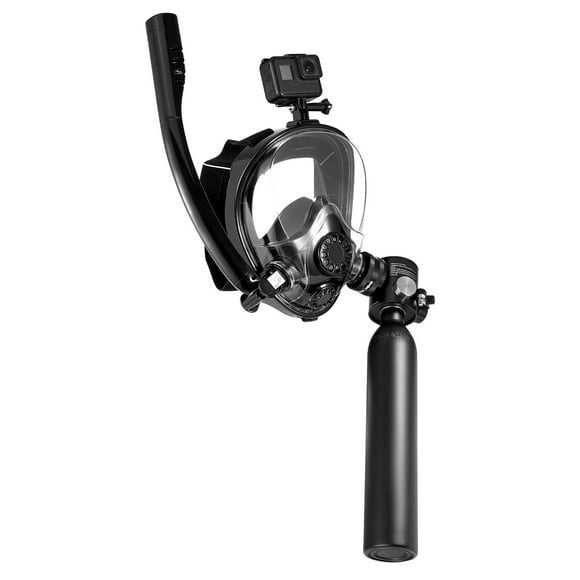 KFFKFF Scuba Tank, 0.5L Portable Diving Tank, Diving Oxygen Cylinder Support 5-10 Minutes Underwater Breathing, 32.81 ft Diving Depth, Refillable Snorkel Air Tank