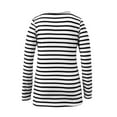 thumbnail image 5 of Ezubbcny Maternity Clothes for Women Striped Breastfeeding Casual Basic Fall Pregnant Tops Soft Breathable Long Sleeve Pullover Blouses Loungewear Mama Clothes Loose Maternity Sweater Shirt Outfits, 5 of 9
