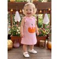 thumbnail image 6 of Miaouyo Toddler Girl Halloween Corduroy Dress with Bow Embroidered Sleeveless Dress, 6 of 9