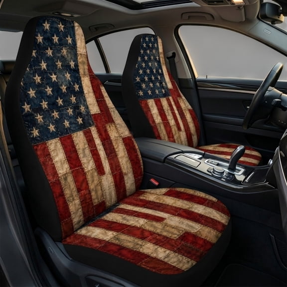 Emacom Ltd_Distressed American Flag Car Seat Covers, Vintage USA Patriotic 4th Of July Auto Seat Protectors