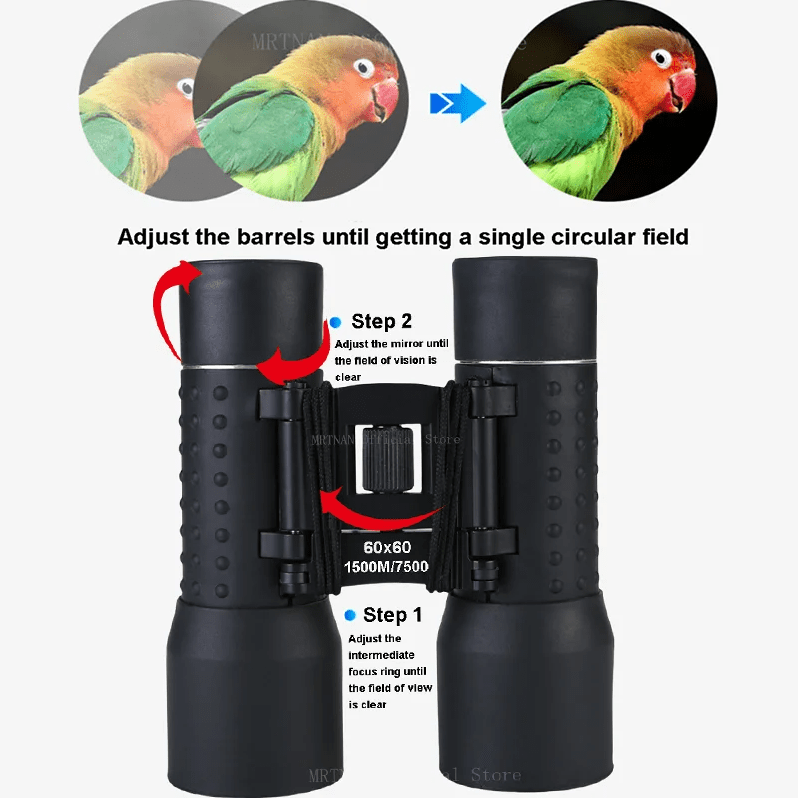 Binoculars 60X60 Long Range 8000m HD High Power Telescope Optical Glass Lens Low Light For Hunting Sports Scope