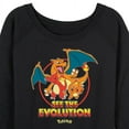 thumbnail image 3 of Pokémon - Charmander See The Evolution - Women's Lightweight French Terry Long Sleeve Shirt, 3 of 5