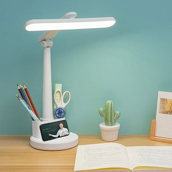 Table Lamp LED Desk Lamp with USB Charging,Foldable Adjustable Reading Light,3 Color Modes & Stepless Dimming,Eye Protection Study Lamp for Office Home Bedroom Holiday Gifts