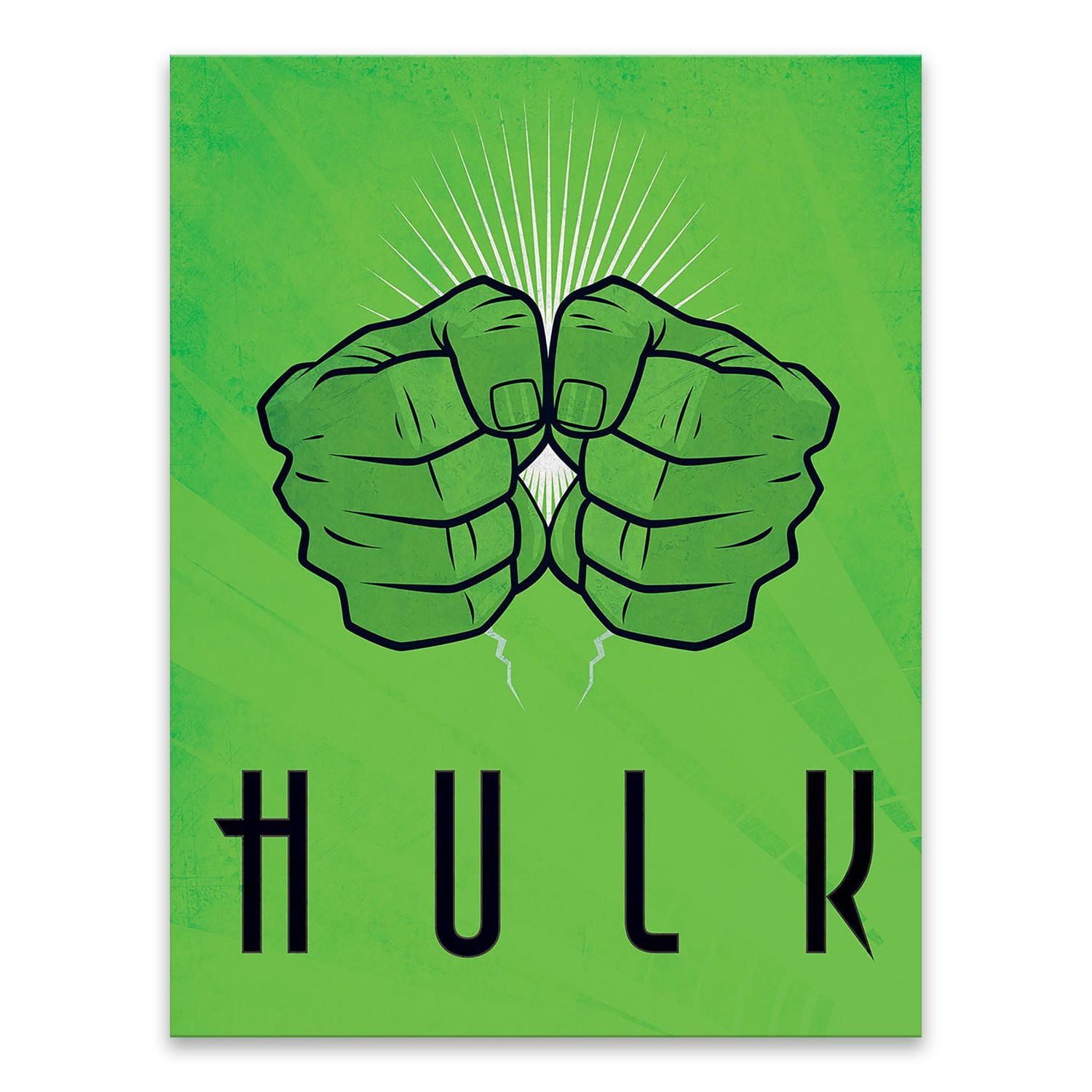 Artissimo Designs - Toile imprimée rétro Vintage Decodant Hulk - 6,5 x 8,5 x 5,5 x