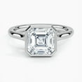 thumbnail image 2 of Dash Jewel 2.1 Ct Asscher Cut Diamond Rings - 14K White Gold Over Anniversary Rings - Gorgeous Simple Ring For Girls - Engagement Wedding Anniversary Beautiful Rings For Her- Valentine Day Gift, 2 of 7