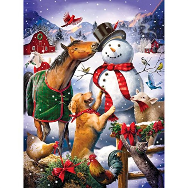 bits and pieces 500 piece jigsaw puzzle for adults christmas barn