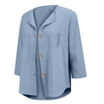 thumbnail image 7 of IMENGL Fashion Casual Comfortable Sweatshirt 3/4 Long Sleeve With Pocket Sky Blue XXXXL, 7 of 7