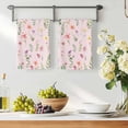 thumbnail image 3 of Pink Spring Floral Kitchen Towels Set of 4, Flowers Botanical Elegant Pastoral Absorbent Dish Towels for Kitchen, Microfiber Hand Towel, Quick Drying Tea Towel for Cleaning Decorative Dishcloths, 3 of 7