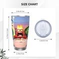 thumbnail image 4 of Lsque inside out 2 Pattern 20oz Car Cup with Lid and Straw, Insulated Coffee Cup with Straw Topper, Spill Proof Travel Coffee Mug, Stainless Steel Tumble, 4 of 8