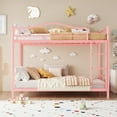 thumbnail image 4 of GloryStar Space-Saving Twin Over Twin Metal Bunk Bed, Sturdy 400 lbs Capacity with Ladder, Full Safety Rails, Quiet Design & Easy Assembly, 4 of 7