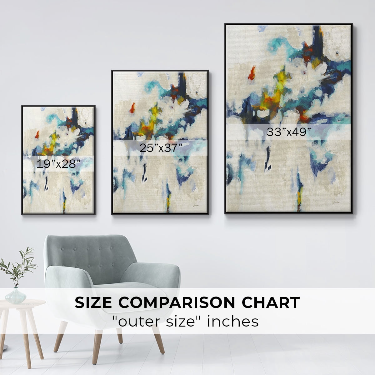 Find & Seek Framed Premium Gallery Wrapped Canvas - Ready to Hang - 27 x 41 - Black Floating Frame