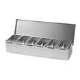 thumbnail image 2 of Organizador de condimentos de acero inoxidable, contenedores de almacenamiento para barra de condimentos para cocina, restaurantes, hogares y fiestas. 6 cuadrículas, 2 of 9