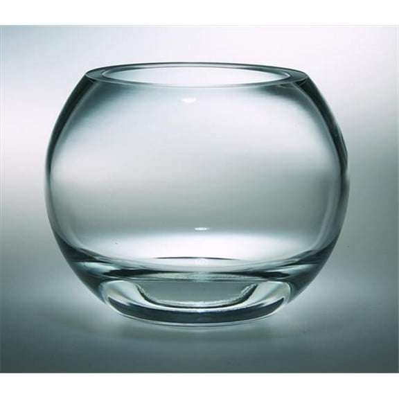 Majestic Gifts Inc. Fine European High Quality Mouth Blown Glass Rose Bowl 5.5" Diameter