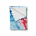 thumbnail image 2 of American Soft Flannel Fleece Throw Blanket, United States of America National Flag Sketch with State Stars White Stripe Theme, Cozy Plush for Indoor and Outdoor Use, 60" x 80", Blue Red, by Ambesonne, 2 of 6