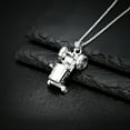 thumbnail image 5 of Women Men Keepsake Jewelry Stainless Steel Farm Tractor Cremation Necklace For Ashes For Dad Memorial Urn Necklace Urn Pendant, 5 of 9