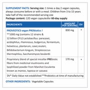 FOR LONG LIFE PROVEOTICS VEGAN PROBIOTIC SUPPLEMENT | Digestive Enzymes | Multi Enzymes with Prebiotics for Digestive Health for Women and Men