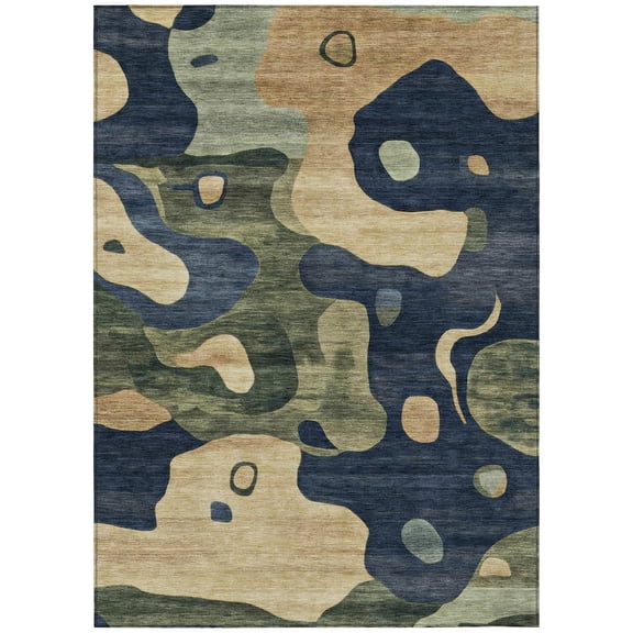 Dalyn Rugs Machine Washable Indoor/Outdoor Chantille ACN2063 Navy 2'6" x 3'10" Rug