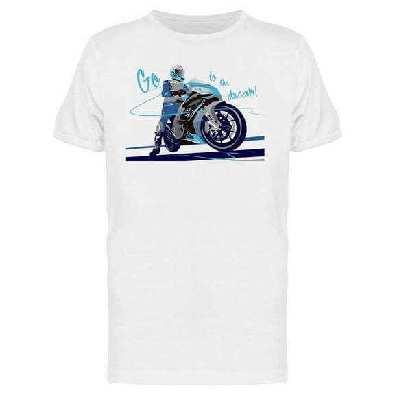 Blue Motorcycle T-Shirt Men -Image by Shutterstock, Male 3X-Large
