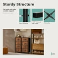 thumbnail image 5 of JIOABL 4 Drawer Chest Organizer with Fabric Bins, Dresser for Bedroom, Tall Steel Frame, Rustic Brown, 5 of 5