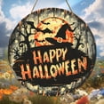 thumbnail image 4 of EUDIDV Spooky Props Halloween Witch Hat Holiday Celebration Wooden Hanging Sign Surprise Door Decoration Hanging Decoration Halloween Decorations, 4 of 6
