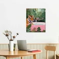 thumbnail image 2 of JRXY Bathroom Tiger in Bathtub Canvas Poster Painting Wall Art with Botanical Jungle Design, Framed Print for Restroom Decor, Ready to Hang 16x20 in, 2 of 4