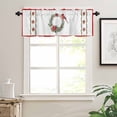 thumbnail image 7 of Christmas Curtain Valances Set Elk Truck Snowflakes Ball Xmas Tree Plaid Winter Kitchen Curtains 36&nbsp;inch Length Rod Pocket Valance and Tiers 3 Piece Set Small Bedroom Bathroom Laundry Decor, 7 of 7