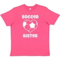 thumbnail image 3 of Inktastic Heart Soccer Sister Youth T-Shirt, 3 of 5