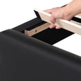 thumbnail image 5 of VECELO Upholstered Platform Bed Frame Mattress Foundation/Strong Wood Slat Support, Black, Full Size, 5 of 7