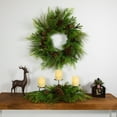 thumbnail image 2 of Northlight Real Touch™️ Jingle Bell and Pine Cones Christmas Pillar Candle Holder - 30", 2 of 9