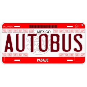 Autobus Pasaje Mexico Novelty Car License Plate
