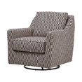 thumbnail image 3 of Fusion Furniture Stanley Sandstone Fabric Swivel Glider Chair in Gray, 3 of 7