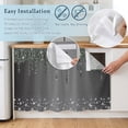 thumbnail image 5 of Black Grey Cabinet Curtain 35"Wx35"L, Dustproof Under Sink Skirt with Self Adhesive Tape, Modern Abstract Diamond Luxury Gradient Cabinet Curtain Cover for Kitchen Sink, Bathroom Vanity, Laundry Room, 5 of 9
