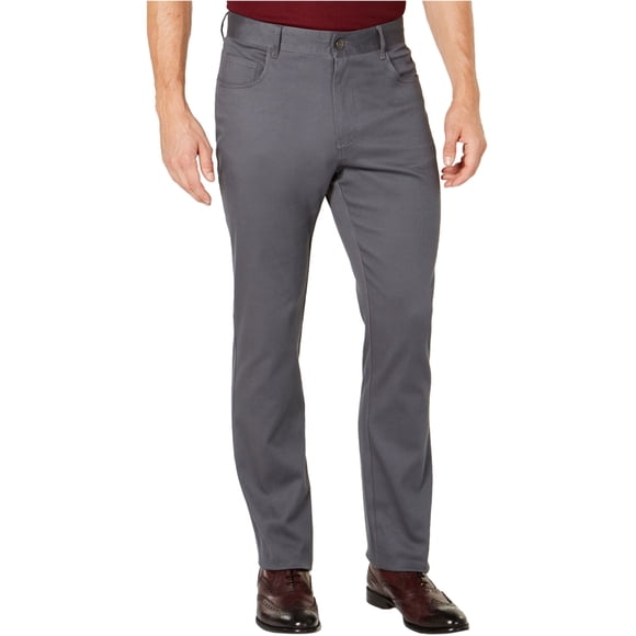 Ryan Seacrest Cross Hatch - Pantalones de vestir para hombre, color gris, 33 W x 30 L