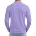 thumbnail image 7 of Fabrcox Men Long Sleeve Polo Shirts Regular Fit Collared Golf Shirt Men Button Down Casual Outdoor Sports Business Men's Work Shirts Purple XL, 7 of 7