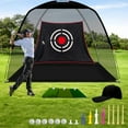thumbnail image 2 of Filets de Golf pour Conduite dans la Cour, Filet d'Entraînement de Golf, Filet de Golf pour Usage Intérieur, Filets de Frappe de Golf 10x7x6 Pi, Portée de Conduite à Domicile avec Cible et Sac de Transport (Pro Noir), 2 of 4