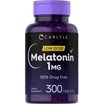Melatonin 1mg | 300 Vegetarian Tablets for Men and Women | by Carlyle