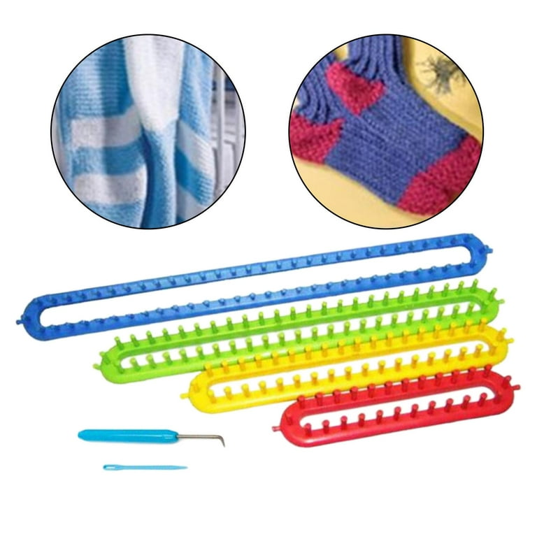 Loom Knit Hook Set Crochet Needle Hook Kit Blue Knitting - Temu