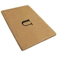 thumbnail image 2 of Heavy Duty Coir Door Mat No Border, Monogram U - Black 30" x 48", 2 of 4