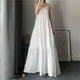 thumbnail image 3 of Vestido largo elegante para mujer, con tirantes finos, corte en A, para vacaciones, playa, sin mangas, estilo coreano, informal, de gran tamaño, 3 of 5