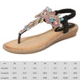 thumbnail image 2 of Sandalias planas casuales para mujer con hebilla en forma de T sandalias elegantes con perlas bohemias, 2 of 9